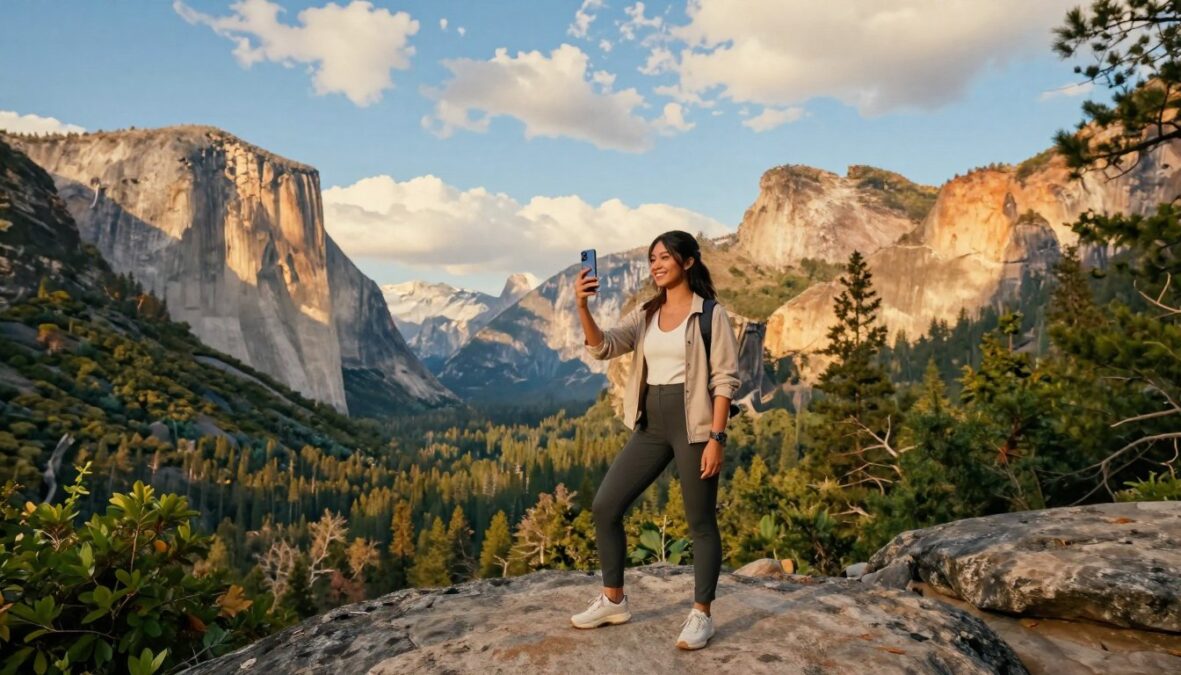 influencerin in einem amerikanischen Nationalpark